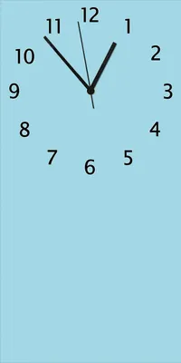 Produktbild von Wallario Design Wanduhr Pastellblau aus Echtglas, Größe 30 x 60 cm