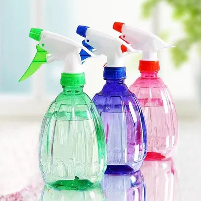 Obrázek produktu pro Ibenzoa® Sada tří plnicích rozprašovačů, objem 500 ml – plast bez BPA, nastavitelná tryska (proud/jemná mlha), průhledné, různé barvy, odolné proti úniku