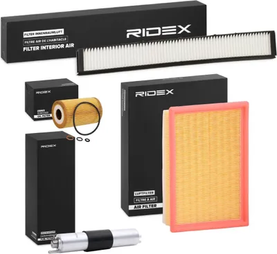 Produktbild von RIDEX Filterset Inspektionspaket Filtersatz für BMW 3 Limousine (E46) 3 Touring (E46) 3 Coupe (E46)