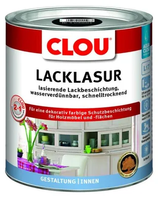 Produktbild von PROFI | 0,375 L | Schwarz 2,5 Liter Lacklasur, Deckende Holzlasur für Innen und Außen, Wetterfeste Holzfarbe für Möbel, Fenster und Türen, Wasserbasierende Acryl Lasur, Matt, Einfache Verarbeitung