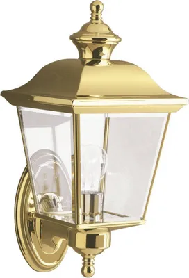 Produktbild von Elstead Bay Shore Außen-Wandleuchte E27 39cm Poliertes Messing IP44