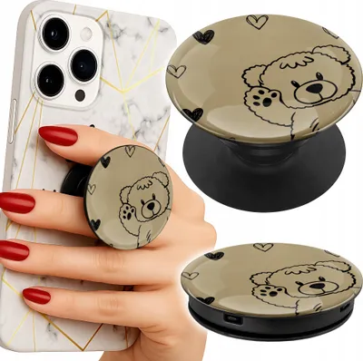 Image de Porte-téléphone Popsocket à doigts/support pour ours pour enfants