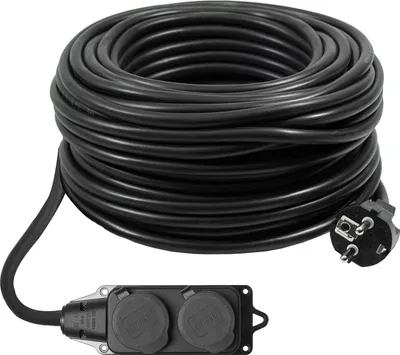 Produktbild von 20m Verlängerungskabel Außen IP44 Verlangerung 3x1,5 Stromkabel Stecker Schuko 2-fach Steckdosenleiste