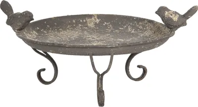 Produktbild von Clayre & Eef Vogelfutterbehälter 31x24x12 cm Braun Eisen Rund Vögel