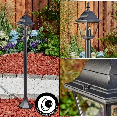 Produktbild von Quartucciu Wegeleuchte aus Metall/Glas in Schwarz/Klar
