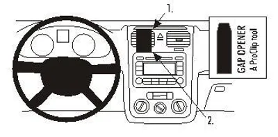 Produktbild von Brodit ProClip Fahrzeughalter 853358 - Mittelbefestigung - Volkswagen Golf V 04-06