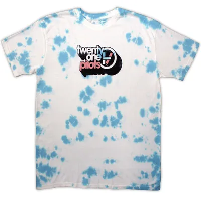 Produktbild von Twenty One Pilots Vintage Block Holiday Wash Collection Light Blue-White Dye-Wash M T-Shirt