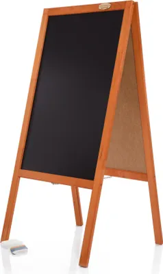 Produktbild von Kundenstopper 64x57x120cm mahagoni Holz Aufsteller Modern Deko