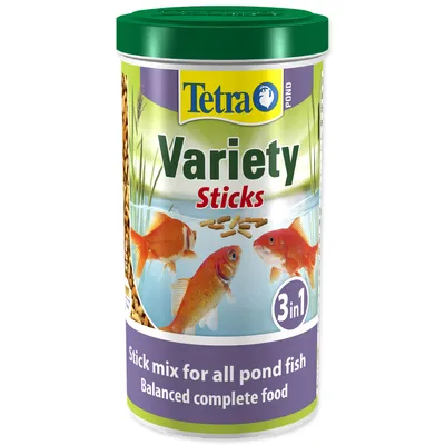 Productafbeelding van Tetra Pond Variety Sticks, voer voor vijvervissen, droogvoer voor vissen, 1 liter, 1 stuk