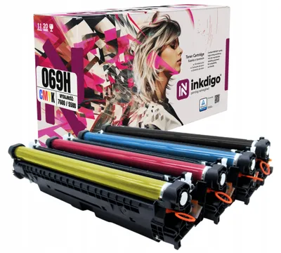 Produktbild von Inkdigo Tonerset CRG069 für Canon i-SENSYS LBP-673Cdw, MF752Cdw, MF754Cdw – CMYK,