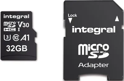 Produktbild von Integral INMSDH32G-100V30, 32 GB, UHS-I, 100 MB/s, 30 MB/s, Class 3 (U3), V30
