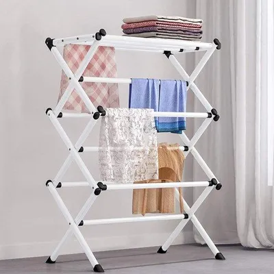 Produktbild von Famanu Kleidungstrockner Faltbarer Kleidungstrockner - Ausziehbarer Turmtrockner mit 3 Ebenen - Platzsparende Standtrockner im modernen Design