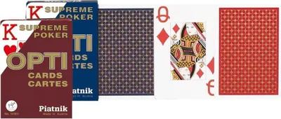 Produktbild von Piatnik – Opti Supreme Pokerkarten Rot/Blau