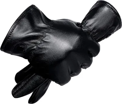 Produktbild von Herren Winterhandschuhe aus Schaffell, warme Touchscreen-Messaging-Handschuhe mit Kaschmirfutter