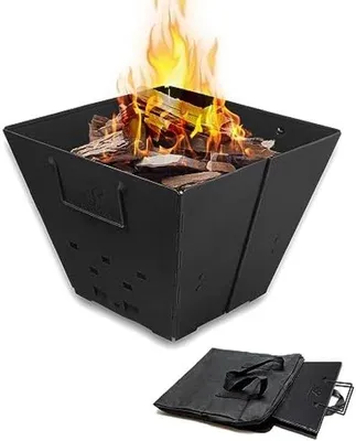 Zdjęcie produktu dla Przenośny grill składany do użytku na zewnątrz, czarny, idealny na kemping