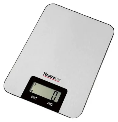 Obrázok produktu pre Kuchynská váha NostroLux NL51651I, 5 kg, TÁRA, 1 x CR2032, LCD displej 53 x 20 mm, nehrdzavejúca oceľ