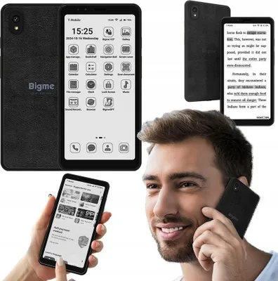Obrázek produktu pro Bigme Hibreak 2-v-1 čtečka elektronických knih a chytrý telefon Black & White 5,84" 6/128 Gb