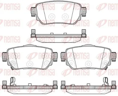 Produktbild von REMSA Bremsbeläge Satz Hinten Bremsklötze für NISSAN Qashqai II (J11, J11) 1582.02
