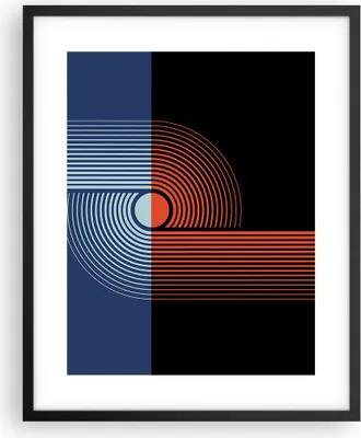 Produktbild von Gerahmtes Poster - Schwarzer Rahmen - Abstraktion Moderne Minimalismus - 40x50 cm - Wand Bild - Wanddeko - Wandbilder - Kunstposter - Wandposter - Bilderrahmen - Bilder - Kunstdruck - P2BPA40x50-4520