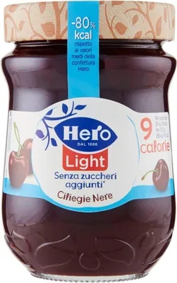 Produktbild von 3x Hero Light Konfitüre Leichte Brotaufstriche Schwarze Kirschen Italien 280 g