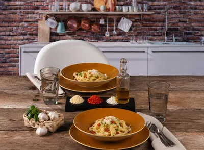Produktbild von Tafelservice 6 x Coupteller 26cm/6 x Coupschale 23cm 12-tlg. Terrakotta COUNTRY LIFE Seltmann Serie Coup Fine Dining