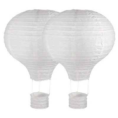 Produktbild von 2 Ballon-Windlichter mit Metallrahmen Ø 30 x 40 cm