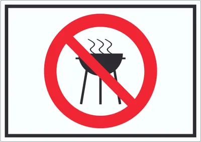 Produktbild von Grillen verboten Symbol Aufkleber A6 (105x148mm)