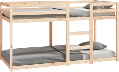 Obrázek produktu pro vidaXL Patrová postel bez matrace 90x200 cm z masivního borovicového dřeva