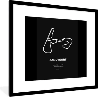 Produktbild von MuchoWow® Gerahmtes Poster Formel 1 - Zandvoort - Rennstrecke 40x40 cm - Poster mit Schwarzem Bilderrahmen Wandposter Rahmen Foto Bilder - Poster - Plakat im Rahmen