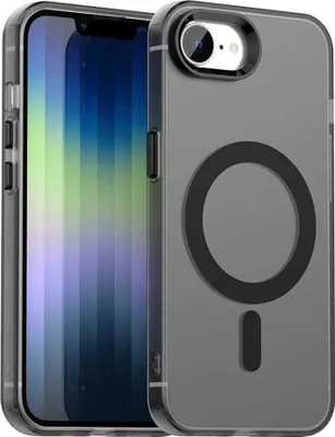Obrázok produktu pre Puzdro MagSafe pre Apple iPhone 16e - Zadný kryt Phonesta HardFrost Polopriehľadné - Matná čierna