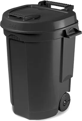 Produktbild von 010633 – Mülleimer mit Rollen 110 L, schwarz