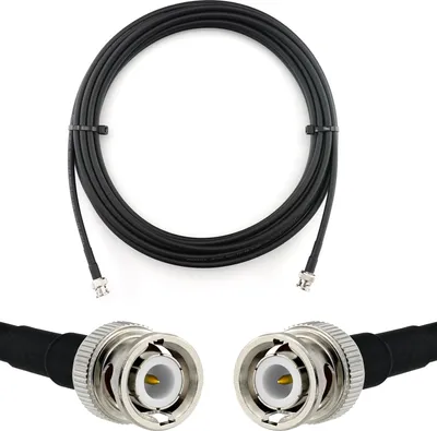 Produktbild von 15m BNC Stecker auf BNC Stecker Koaxialkabel — Verlängerungskabel HF-240 (LMR 240 Äquivalent) 15 Meter Jumper Kabel (50 Ohm) — Antennenkabel für HAM Radio CB Funk WIFI Antenne