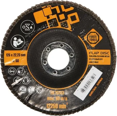 Image de Forte_Tools Abrasive Flap Disc 125X22.23 Nr60, Side
