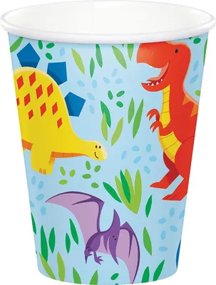 Produktbild von Creative Party - Dinosaurier - Party-Becher, Papier 8er-Pack SG26781 (Einheitsgröße) (Bunt)