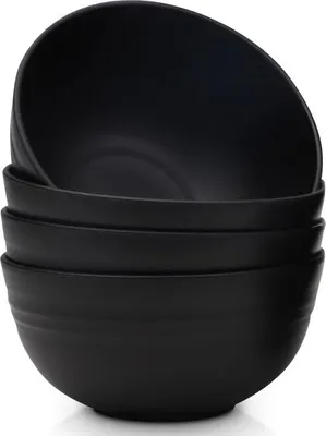 Produktbild von Famanu Müslischalen Set, 4-teilig, 760 ml, schwarz, wiederverwendbar