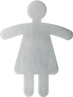 Produktbild von WC-Piktogramm, Damen, Edelstahl, 1 Stk.