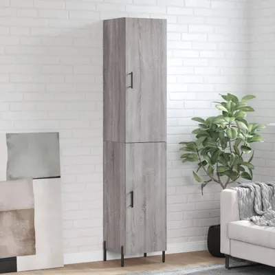 Produktbild von Highboard Grau Sonoma 34,5x34x180 cm Holzwerkstoff