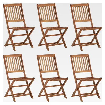 Produktbild von Klappbare Gartenstühle 6 Stück aus massivem Akazienholz
