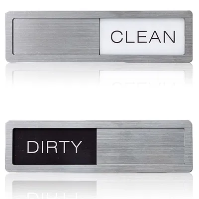 Geschirrspüler Magnet Dirty/Clean, Zinklegierung, 17,8 cm x 5 cm