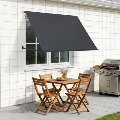 Productafbeelding van Zonnescherm met kettingbediening – Balkonzonnescherm 150x150 cm, antraciet