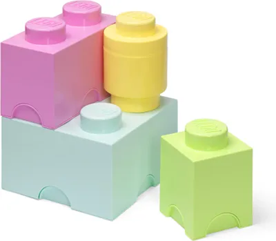 Produktbild von LEGO Aufbewahrungsboxen Multi-Pack 4 Stück – pastellfarben