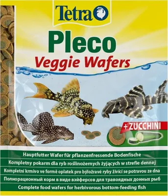 Image de Tetra Pleco Veggie Wafers 15g - Aliment végétal pour poissons de fond Tetra