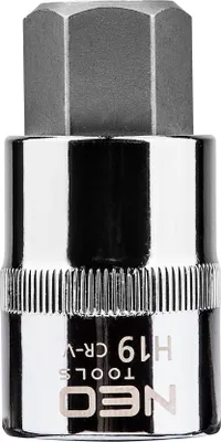 Produktbild von Sechskant-Bit auf Stecknuss 1/2", H19 x 55 mm