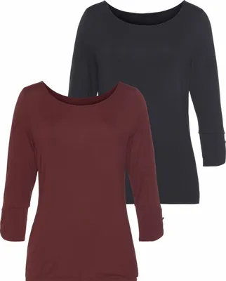 Produktbild von VIVANCE 3/4-Arm-Shirt beere, navy Größe 44/46