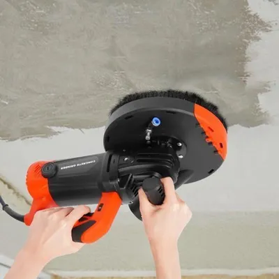 Image de Meuleuse angulaire pour béton - 5000W - 6 vitesses, avec système de dépoussiérage pour le ciment et le béton