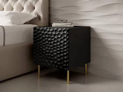 Image de Ensemble de 2 tables de chevet MACARIO – noir