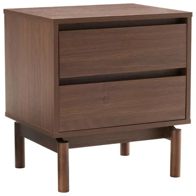 Image de Table de chevet en bois foncé SARAH