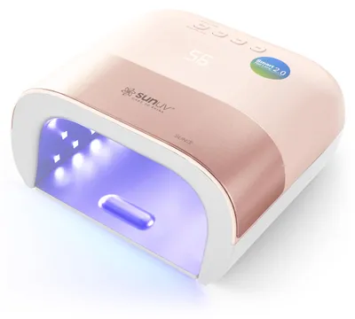 UV/LED Nagellampe, 39 LEDs, 28,8 W, Roségold, mit Sensor & LCD, 10–99 s Timer