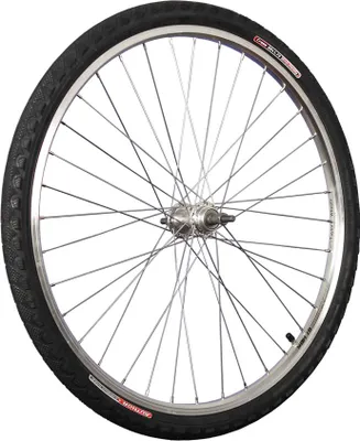 Produktbild von 26-Zoll-Fahrrad, Hinterrad, Freilauf, Luftreifen, silberner Schlauch