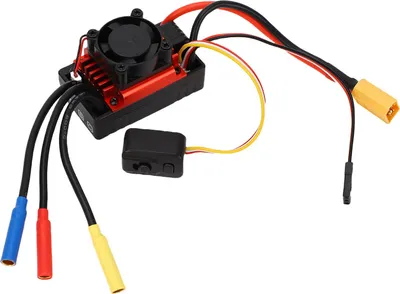 Zdjęcie produktu dla Bezszczotkowy kontroler do silnika 1/10 RC, elektryczny kontroler prędkości 2-3 S, 60 A z wentylatorem chłodzącym